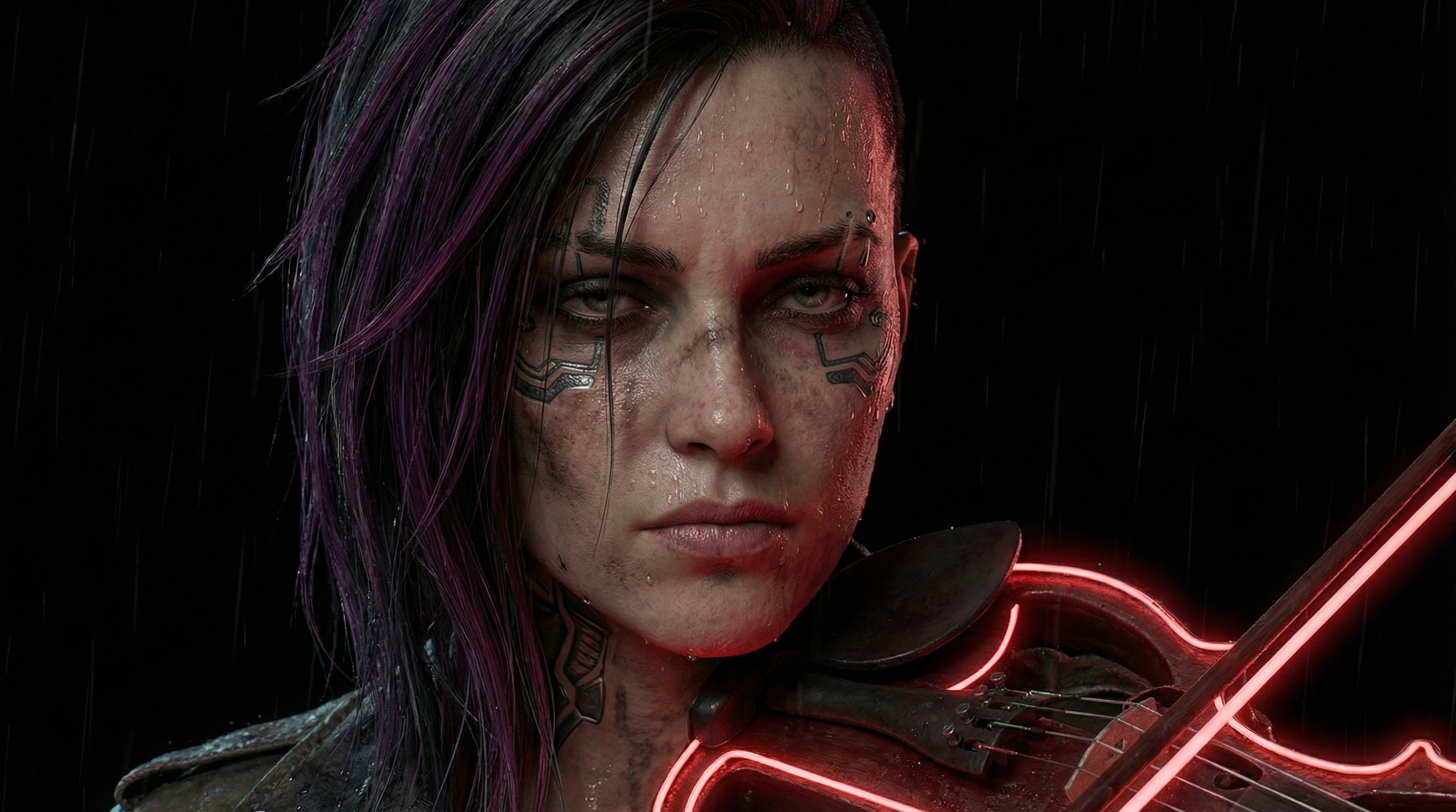 Close-up concept art of Kyra Vane.